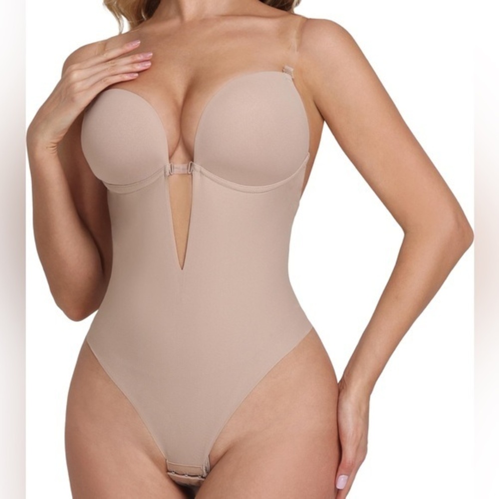 Nude Strapless Plunge Shapewear Bodysuit